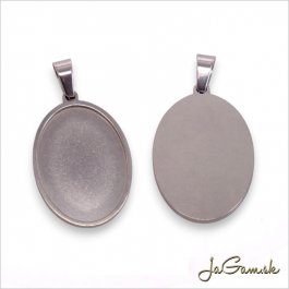 Prívesok s lôžkom CHIRURGICKÁ OCEĽ 25x18mm, 1ks (CH1668)